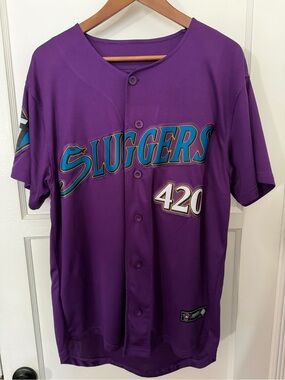 Sluggers Hit Juiced 420 Baseball Jersey - Arizona Purple